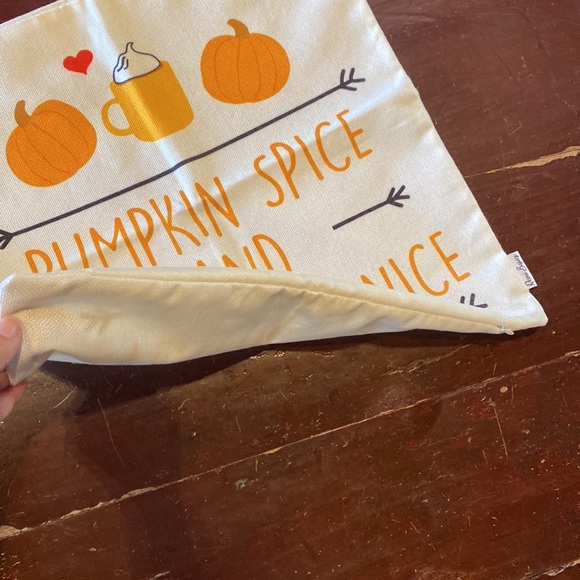 NWOT “Pumpkin Spice and Everything Nice” Pillow Cover - Picture 9 of 13